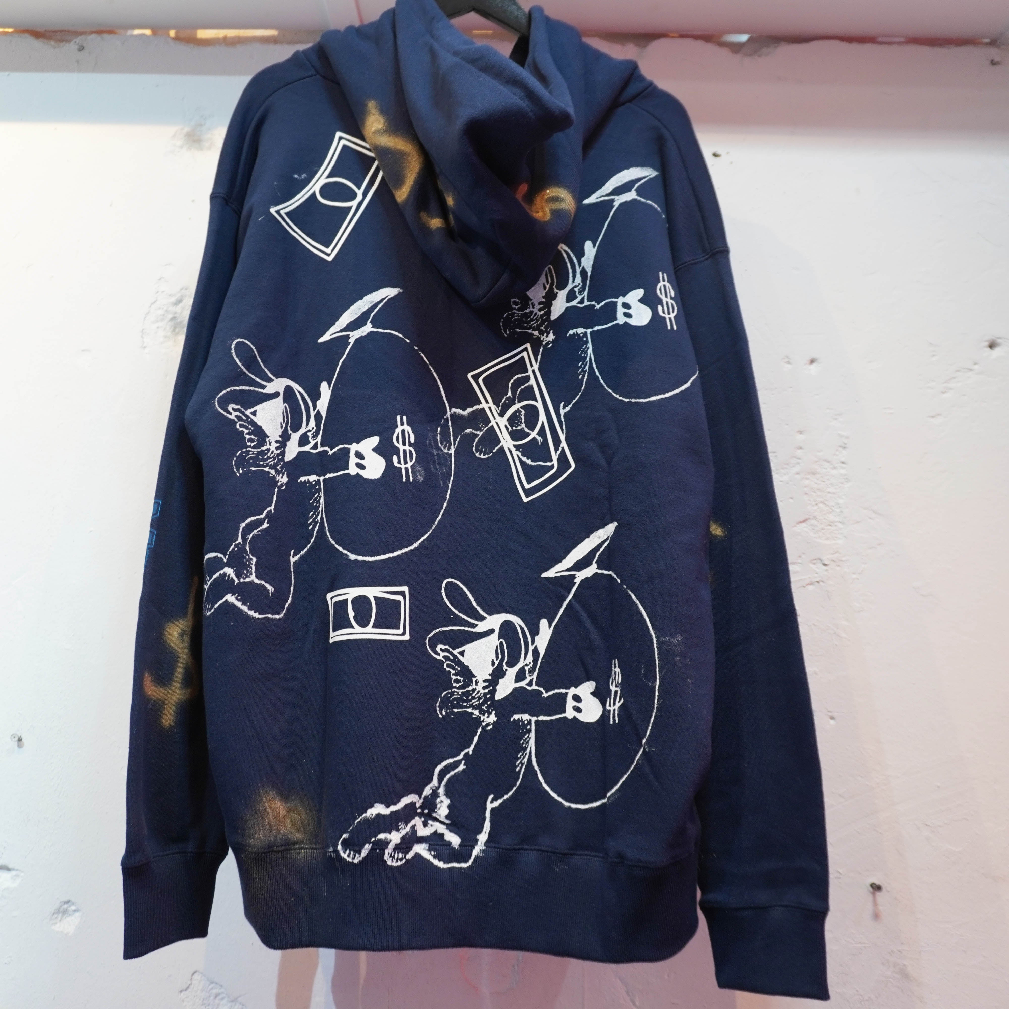 SKOLOCT SPRAY PAINTED REMAKE HOODIE-XXL