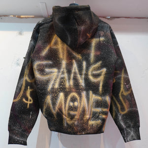 SKOLOCT SPRAY PAINTED ZIP HOODIE-S