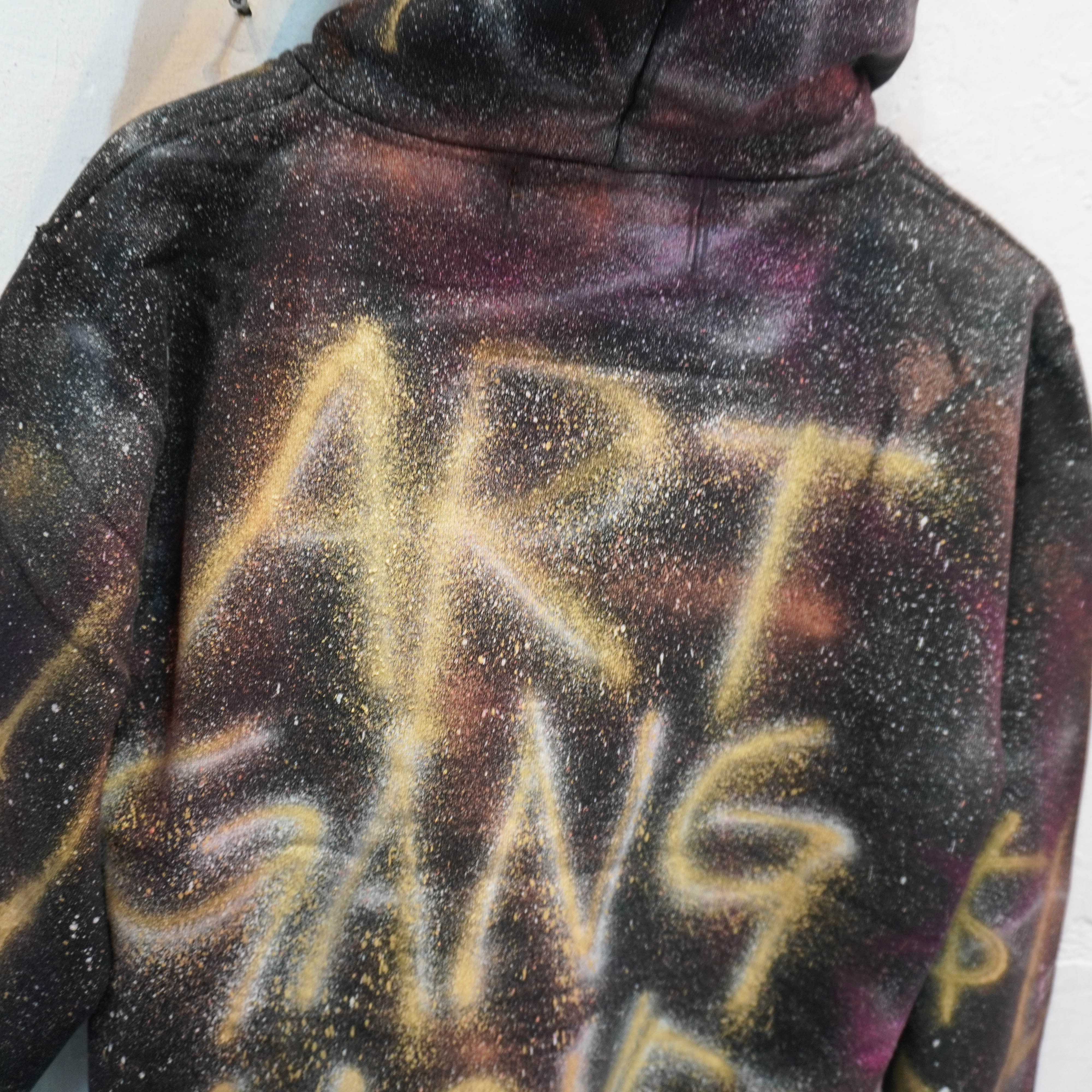 SKOLOCT SPRAY PAINTED ZIP HOODIE-S