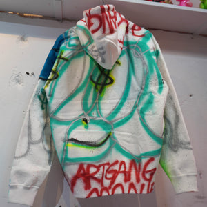 SKOLOCT SPRAY PAINTED ZIP HOODIE-L