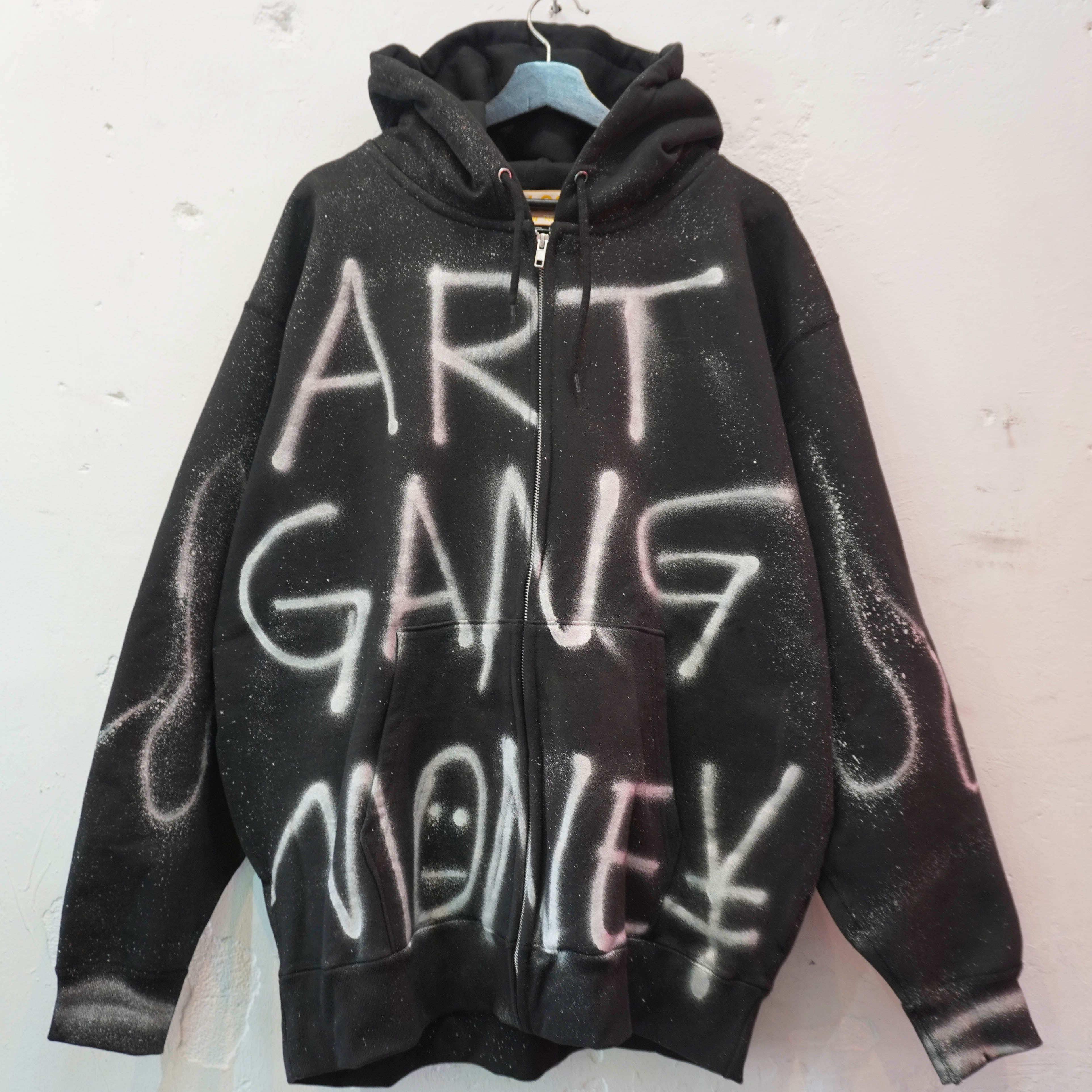 SKOLOCT SPRAY PAINTED ZIP HOODIE-XXL