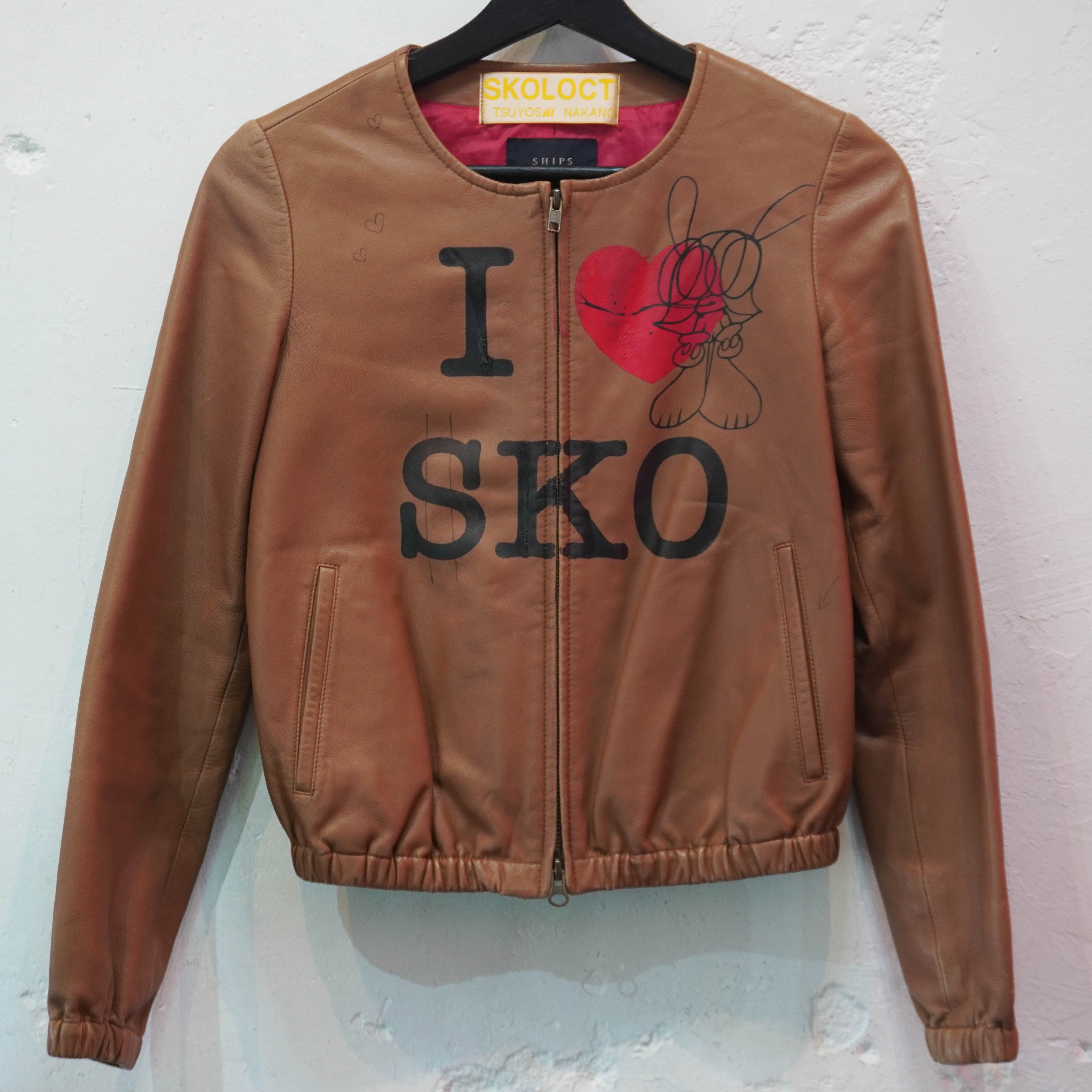 SKOLOCT PAINTED LEATHER JACKET