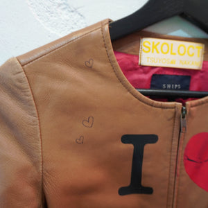 SKOLOCT PAINTED LEATHER JACKET