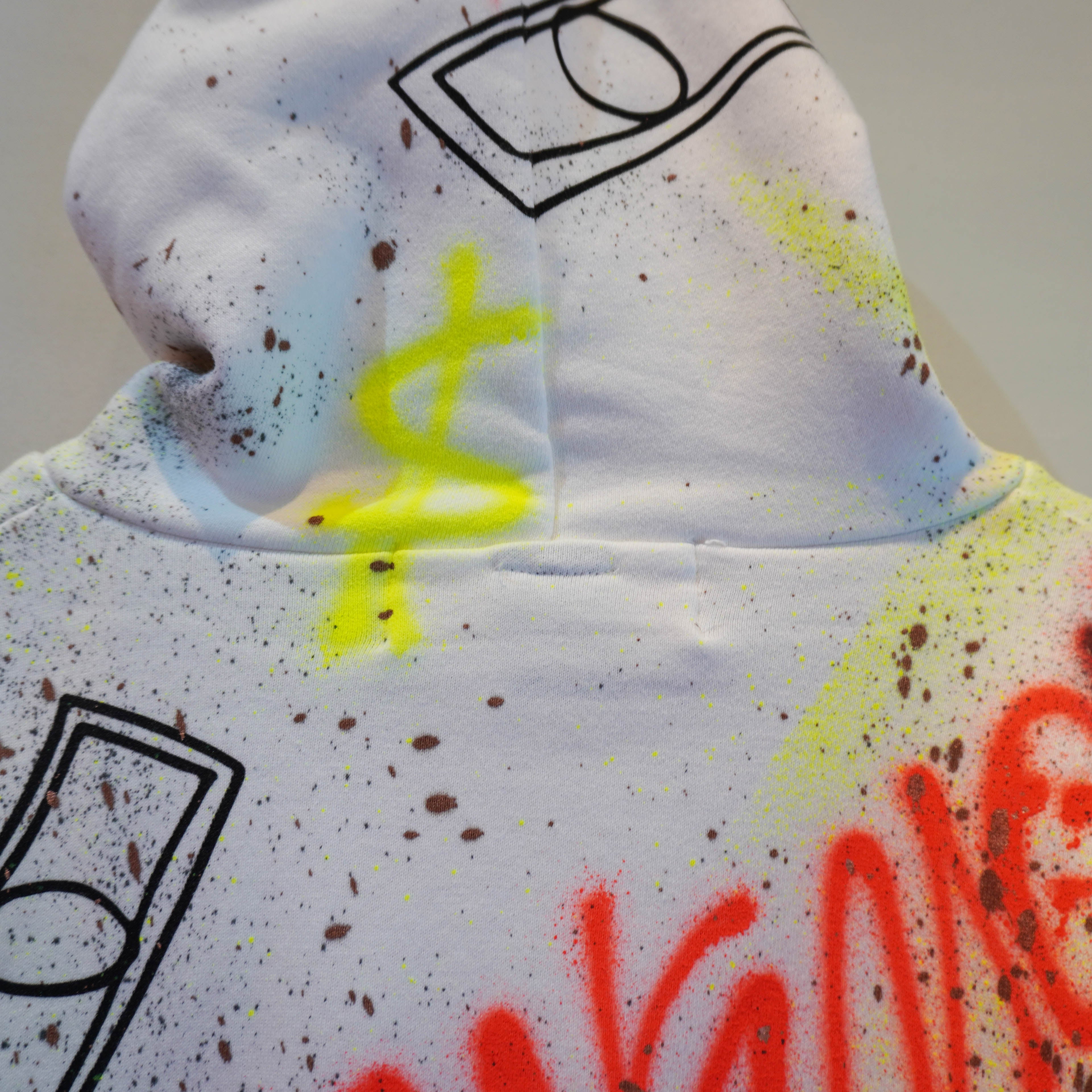 SKOLOCT SPRAY PAINTED REMAKE HOODIE - M