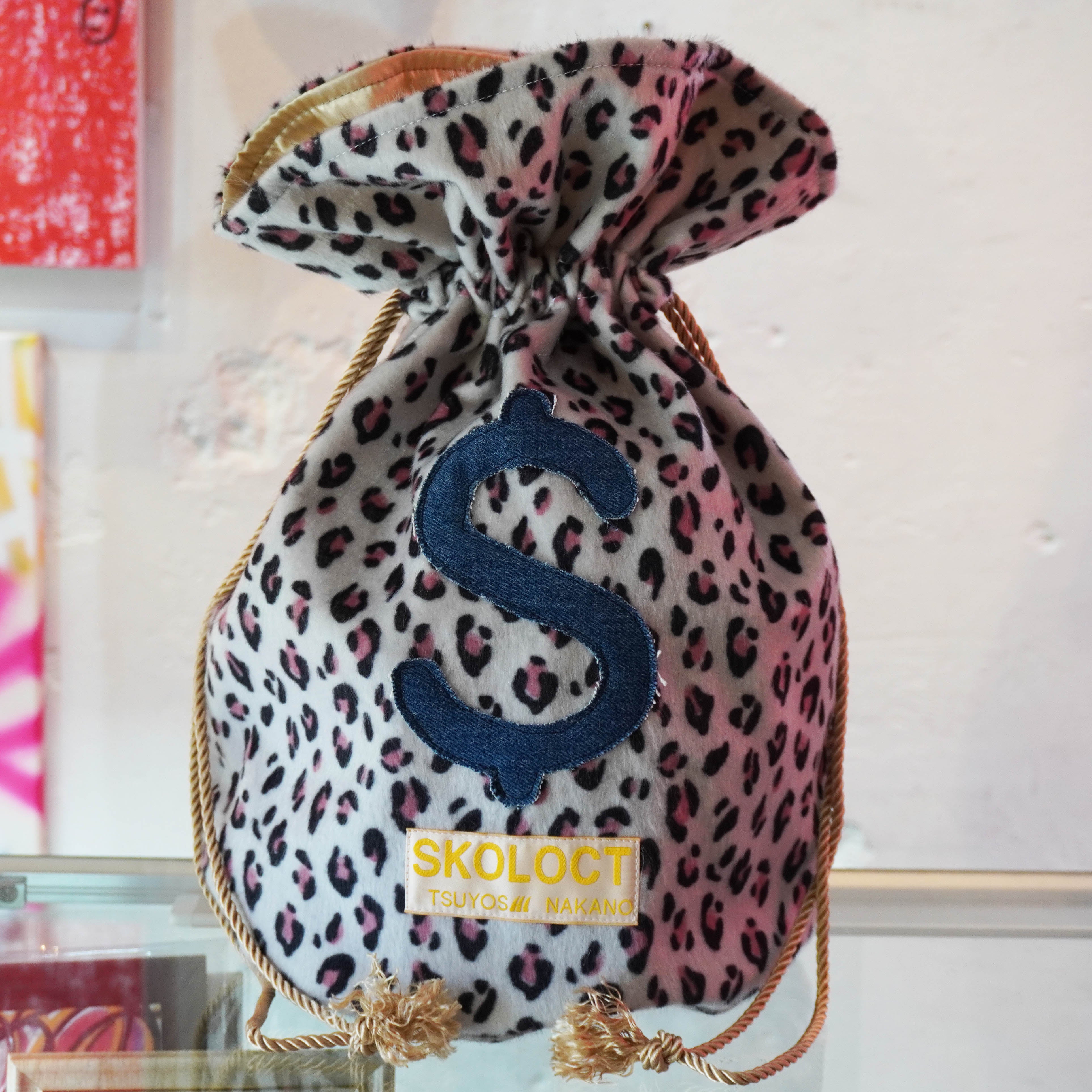 SKOLOCT MONEY BAG - PINK LEOPARD