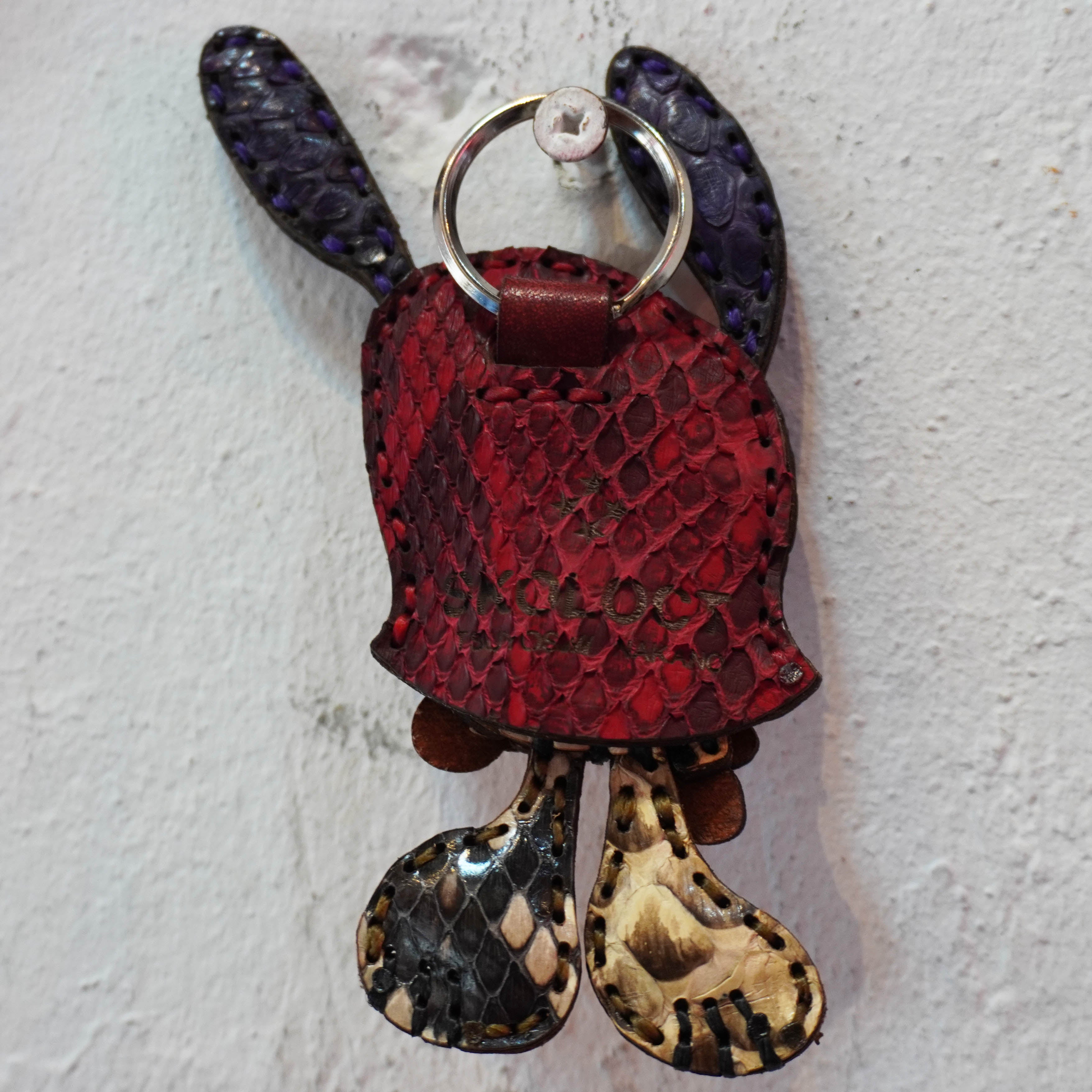 LEATHER KEYCHAIN "SMALL"-PYTHON