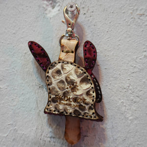 LEATHER KEY COVER - SPIRAL EYES/PYTHON