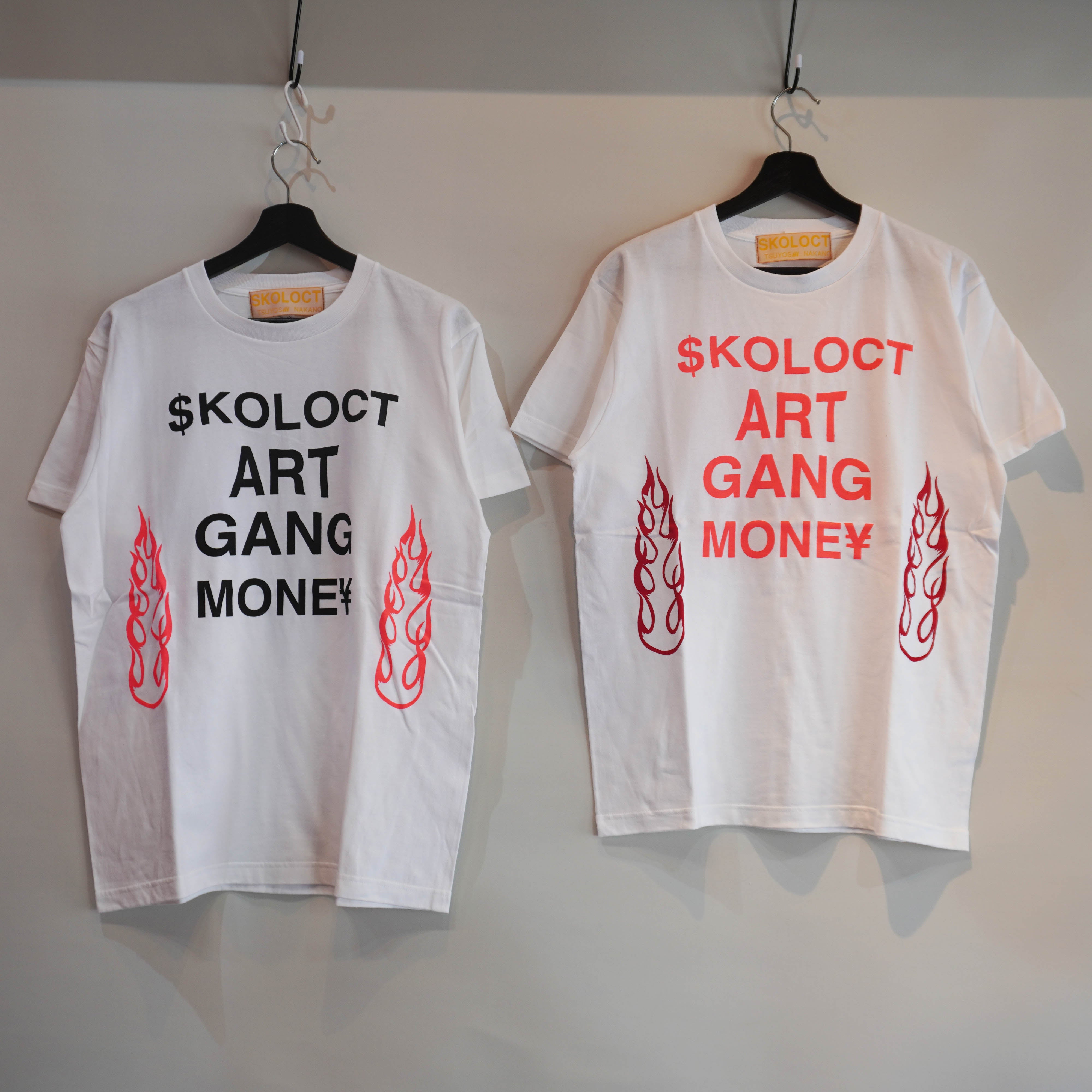 SKO ART GANG MONEY FLAME T-SHIRT