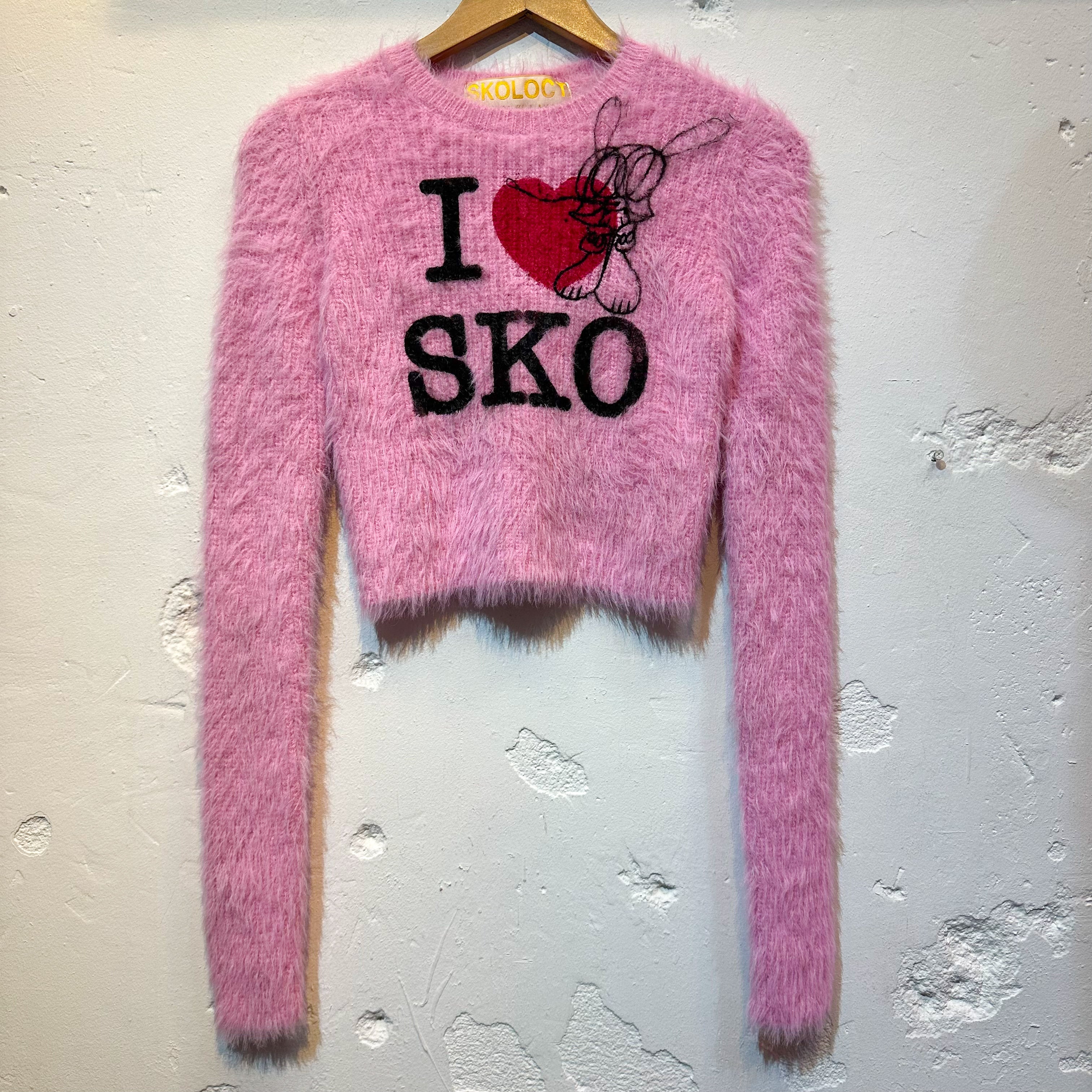 LOVE SKO L/S KNIT TOP - PINK