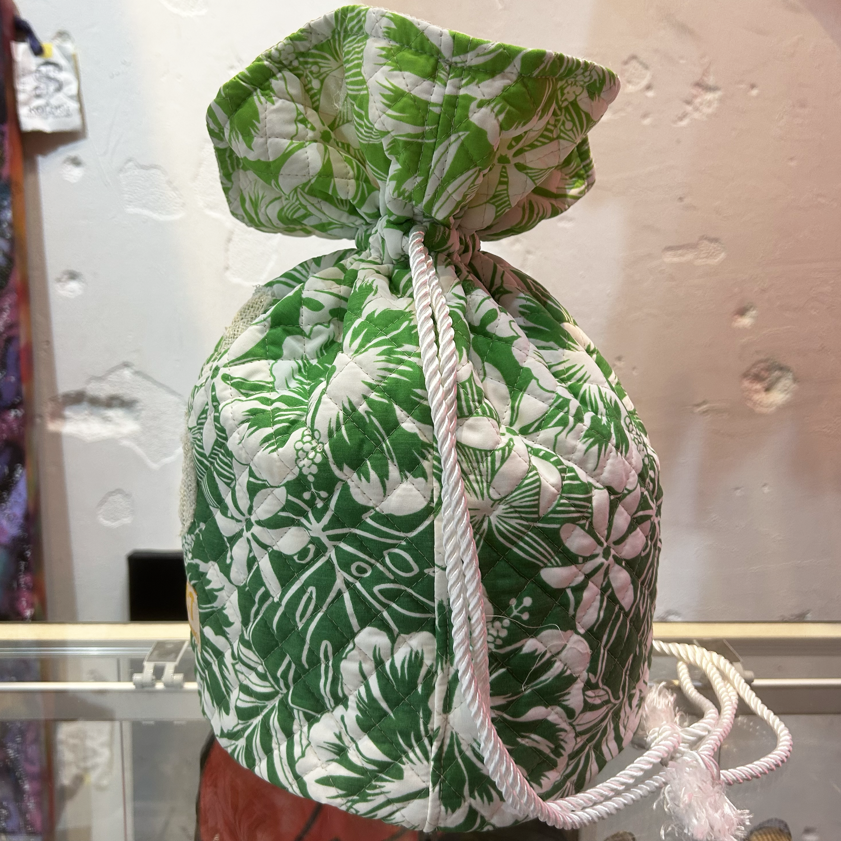 SKOLOCT MONEY BAG-HIBISCUS(WHITE)