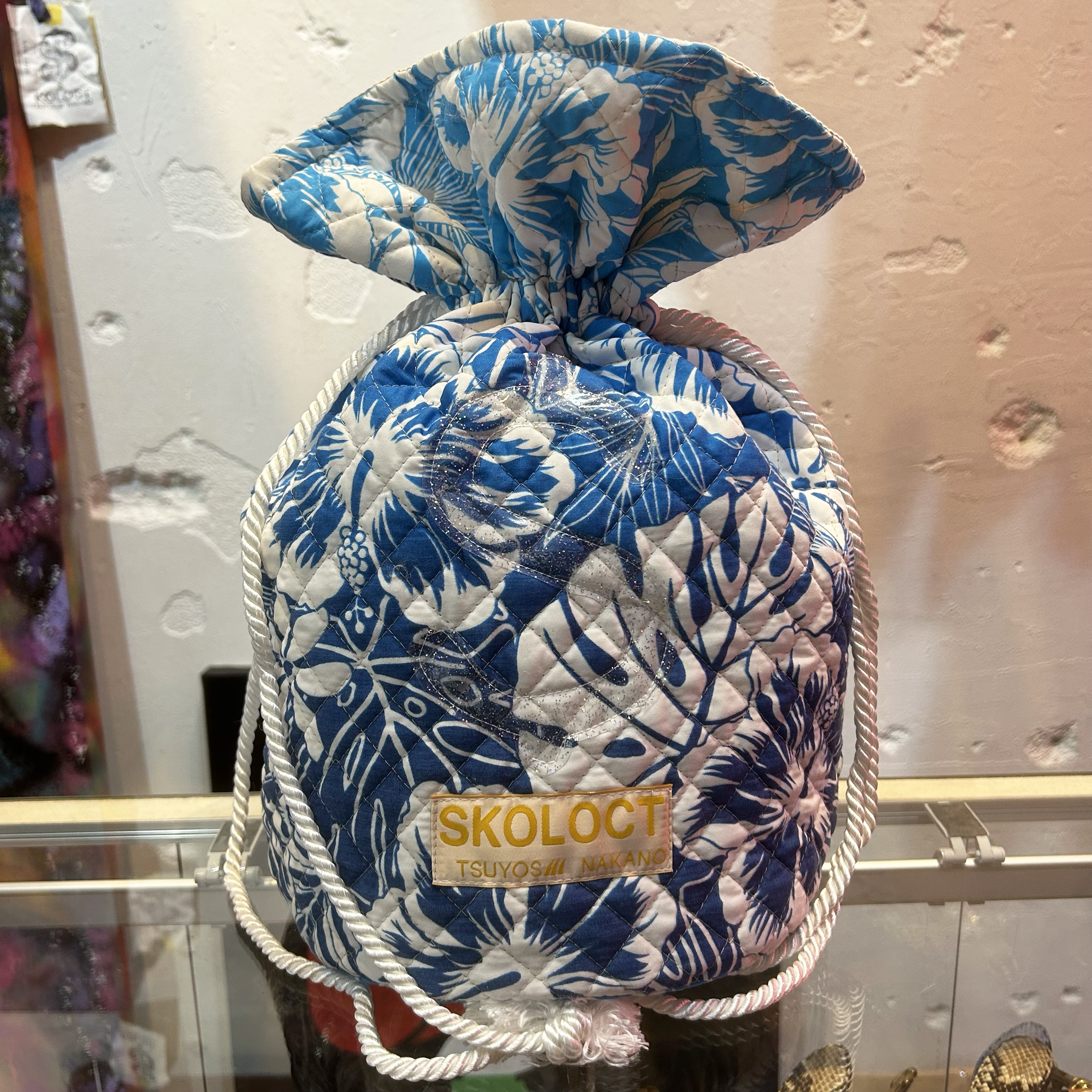 SKOLOCT MONEY BAG-HIBISCUS(GLITTER)