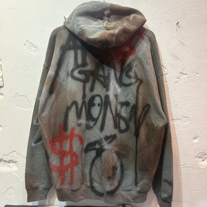 SKOLOCT SPRAY PAINTED REMAKE HOODIE-XL