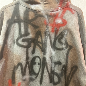 SKOLOCT SPRAY PAINTED REMAKE HOODIE-XL