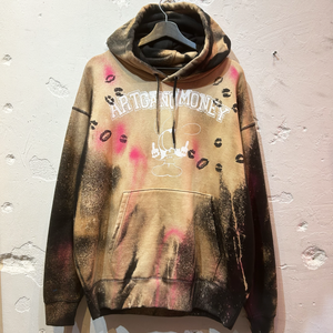 SKOLOCT SPRAY PAINTED REMAKE HOODIE-XXL