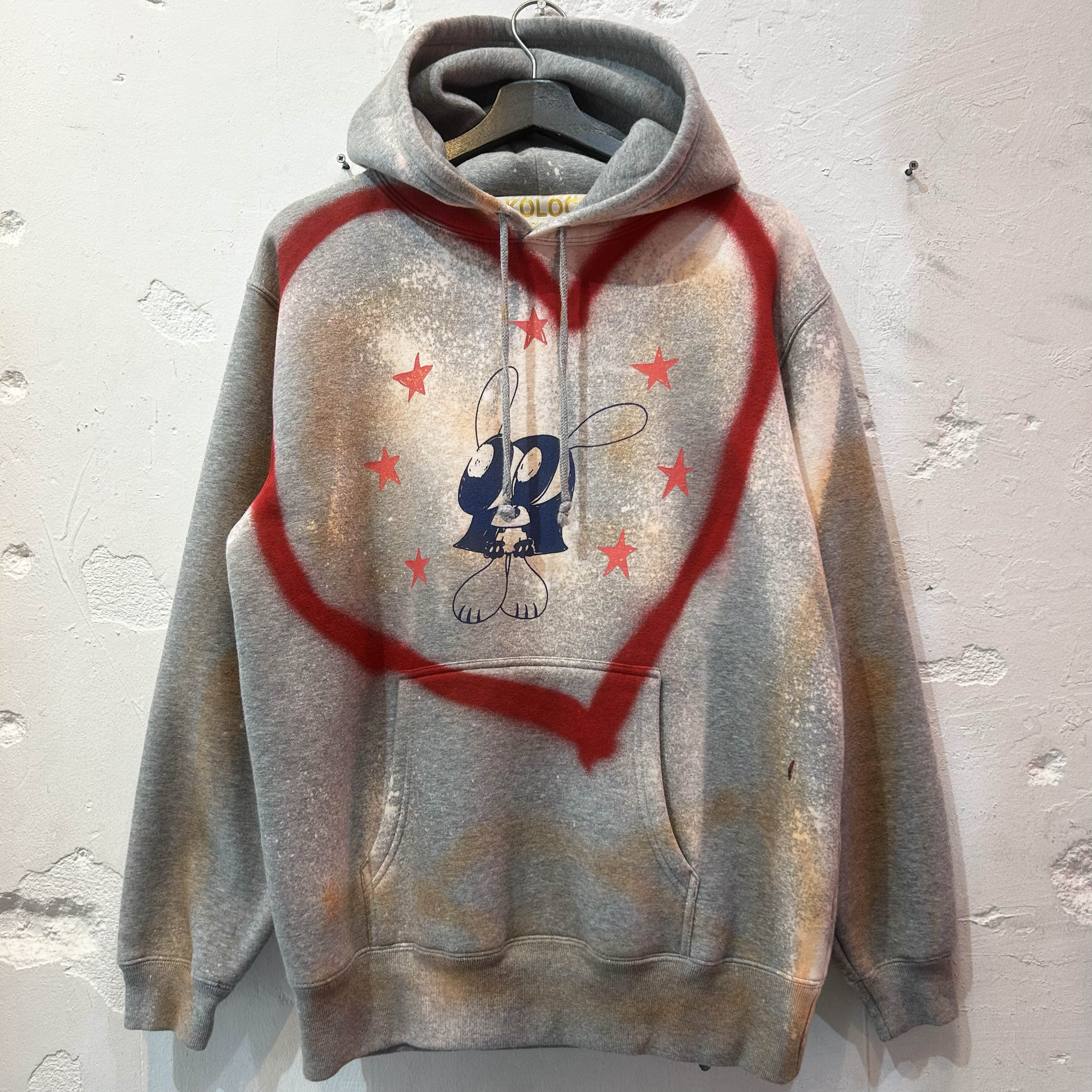 SKOLOCT SPRAY PAINTED REMAKE HOODIE-L