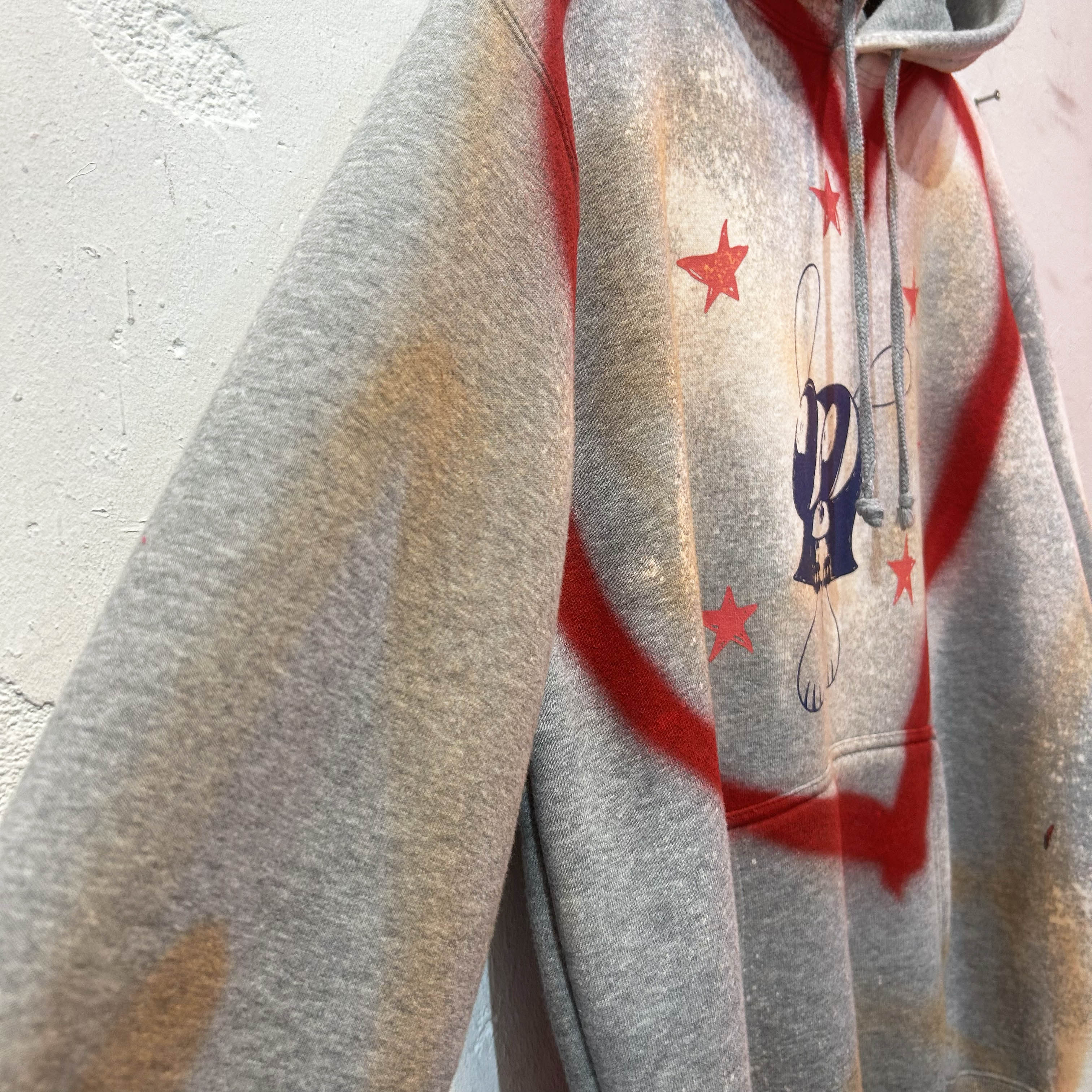 SKOLOCT SPRAY PAINTED REMAKE HOODIE-L