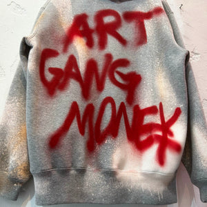 SKOLOCT SPRAY PAINTED REMAKE HOODIE-L