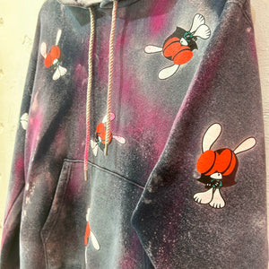 SKOLOCT SPRAY PAINTED REMAKE HOODIE-M