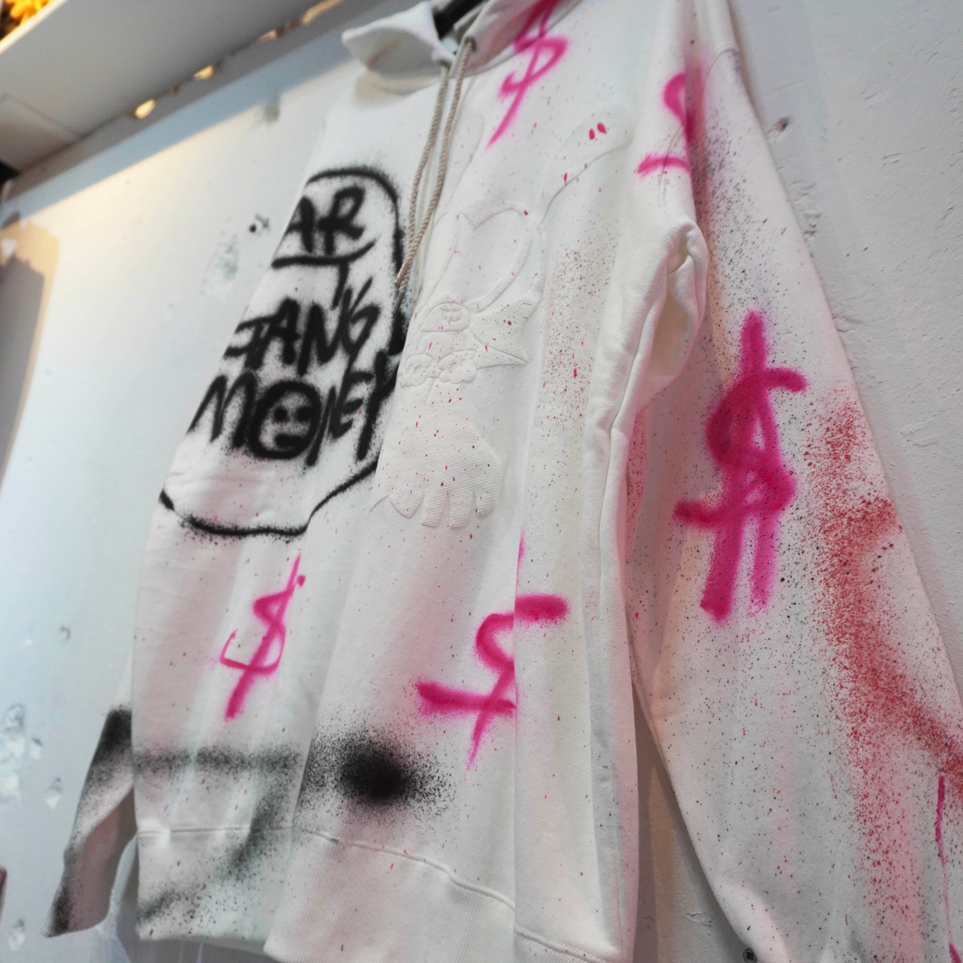 SKOLOCT SPRAY PAINTED REMAKE HOODIE-XXL