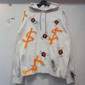 SKOLOCT SPRAY PAINTED REMAKE HOODIE-L