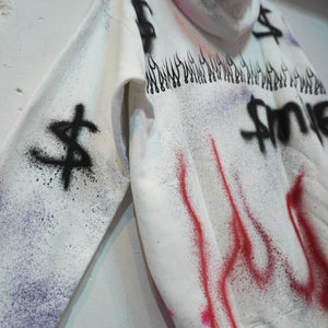 SKOLOCT SPRAY PAINTED REMAKE HOODIE-L