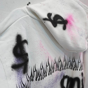 SKOLOCT SPRAY PAINTED REMAKE HOODIE-L