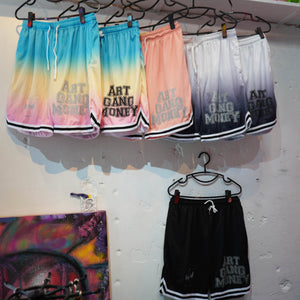 COLORED ART GANG MONEY SHORTS