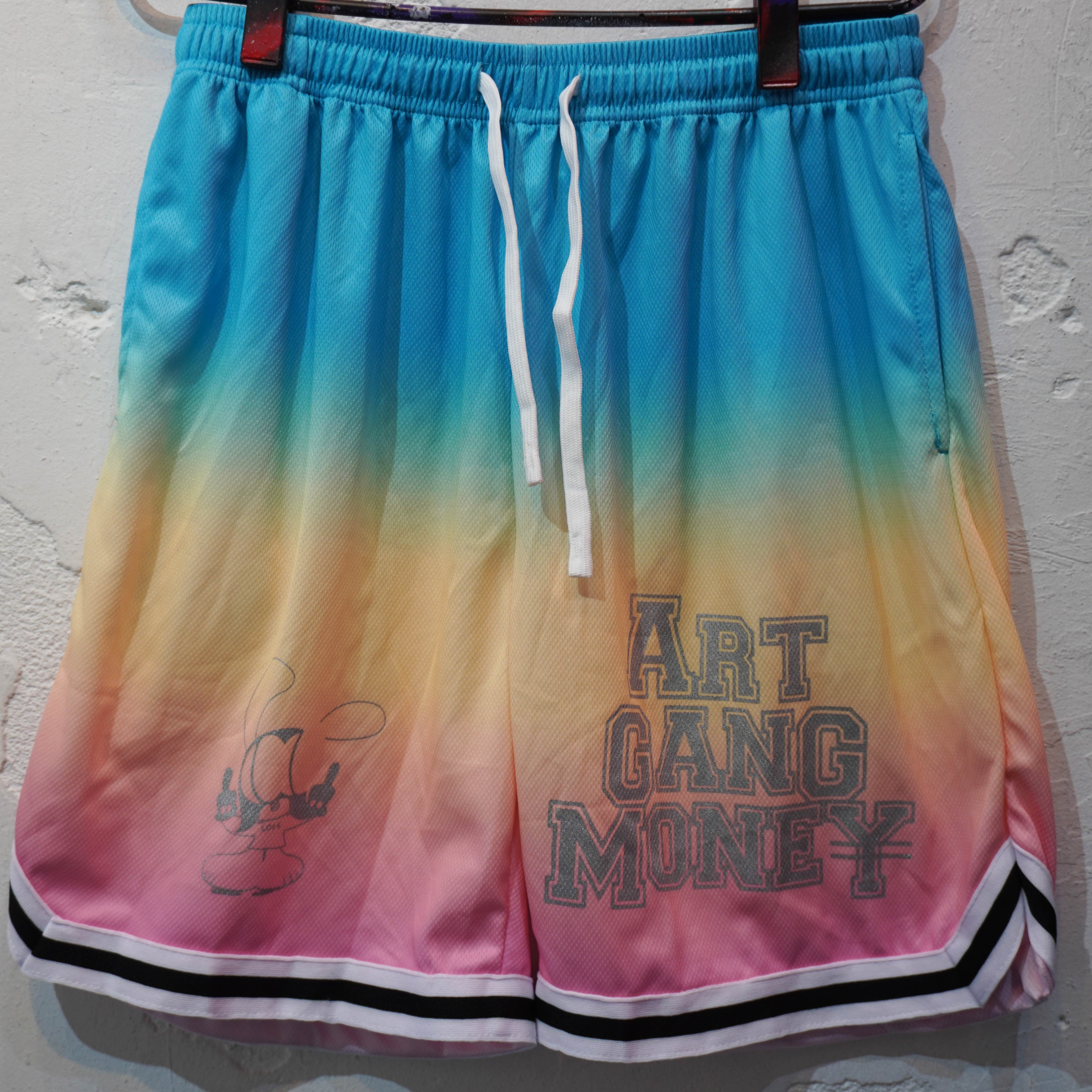 COLORED ART GANG MONEY SHORTS