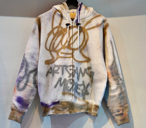 SKOLOCT SPRAY PAINTED ZIP HOODIE-S