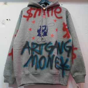 SKOLOCT SPRAY PAINTED REMAKE HOODIE-L