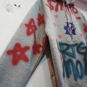 SKOLOCT SPRAY PAINTED REMAKE HOODIE-L