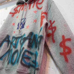 SKOLOCT SPRAY PAINTED REMAKE HOODIE-L