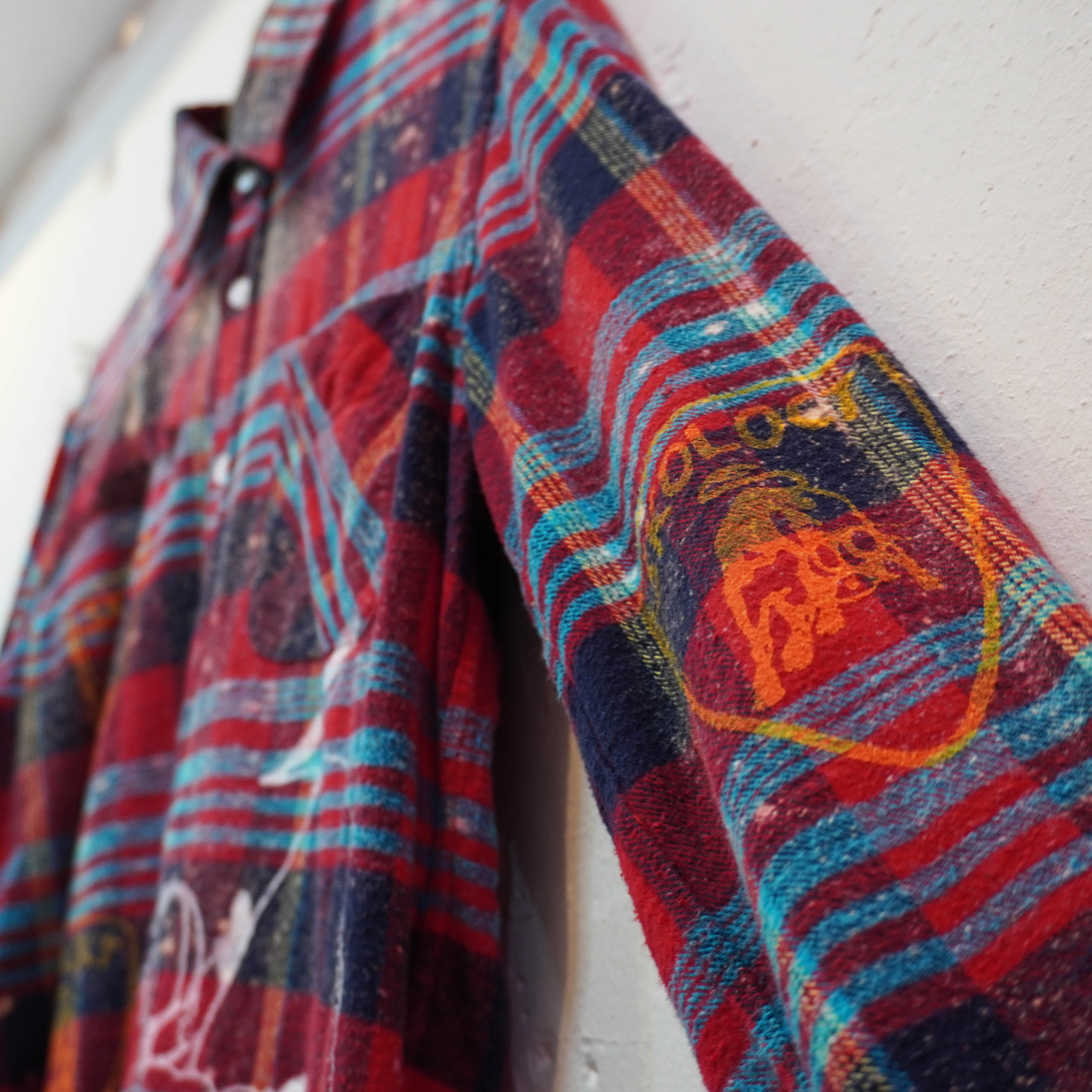 SKOLOCT DYED PRINTED FLANNEL SHIRT