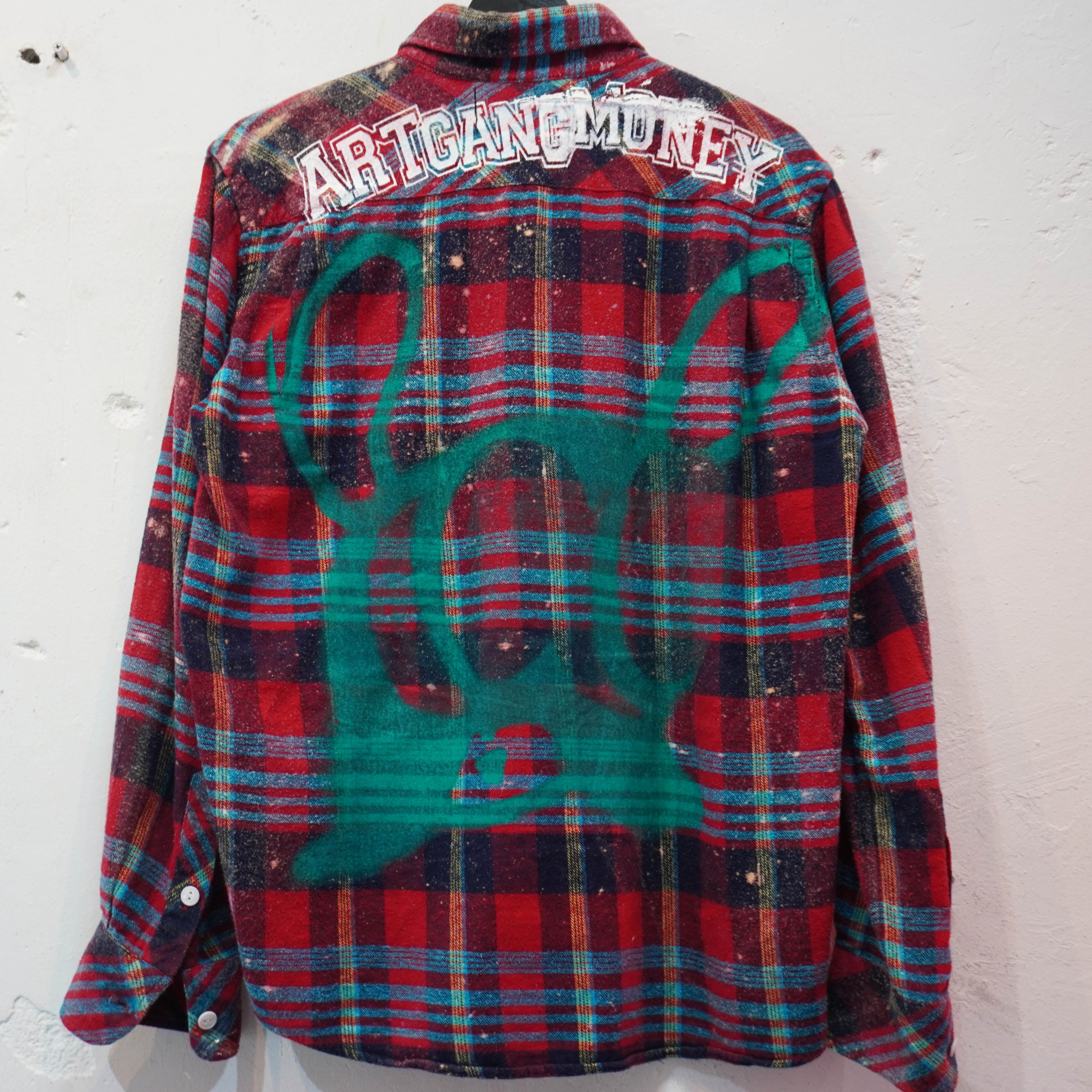 SKOLOCT DYED PRINTED FLANNEL SHIRT