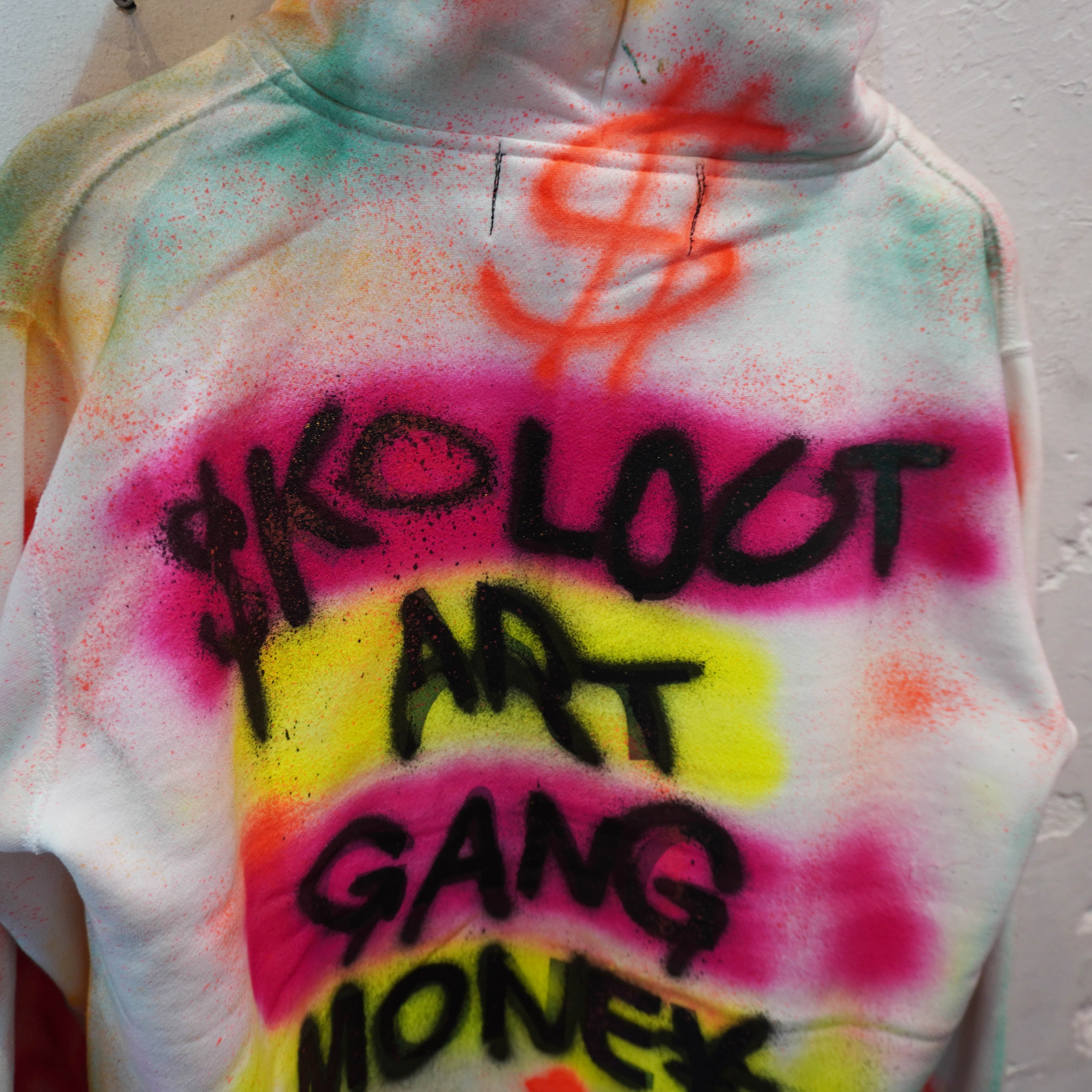 SKOLOCT SPRAY PAINTED ZIP HOODIE-M