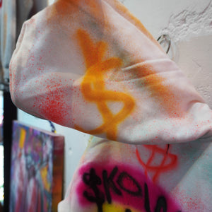 SKOLOCT SPRAY PAINTED ZIP HOODIE-M