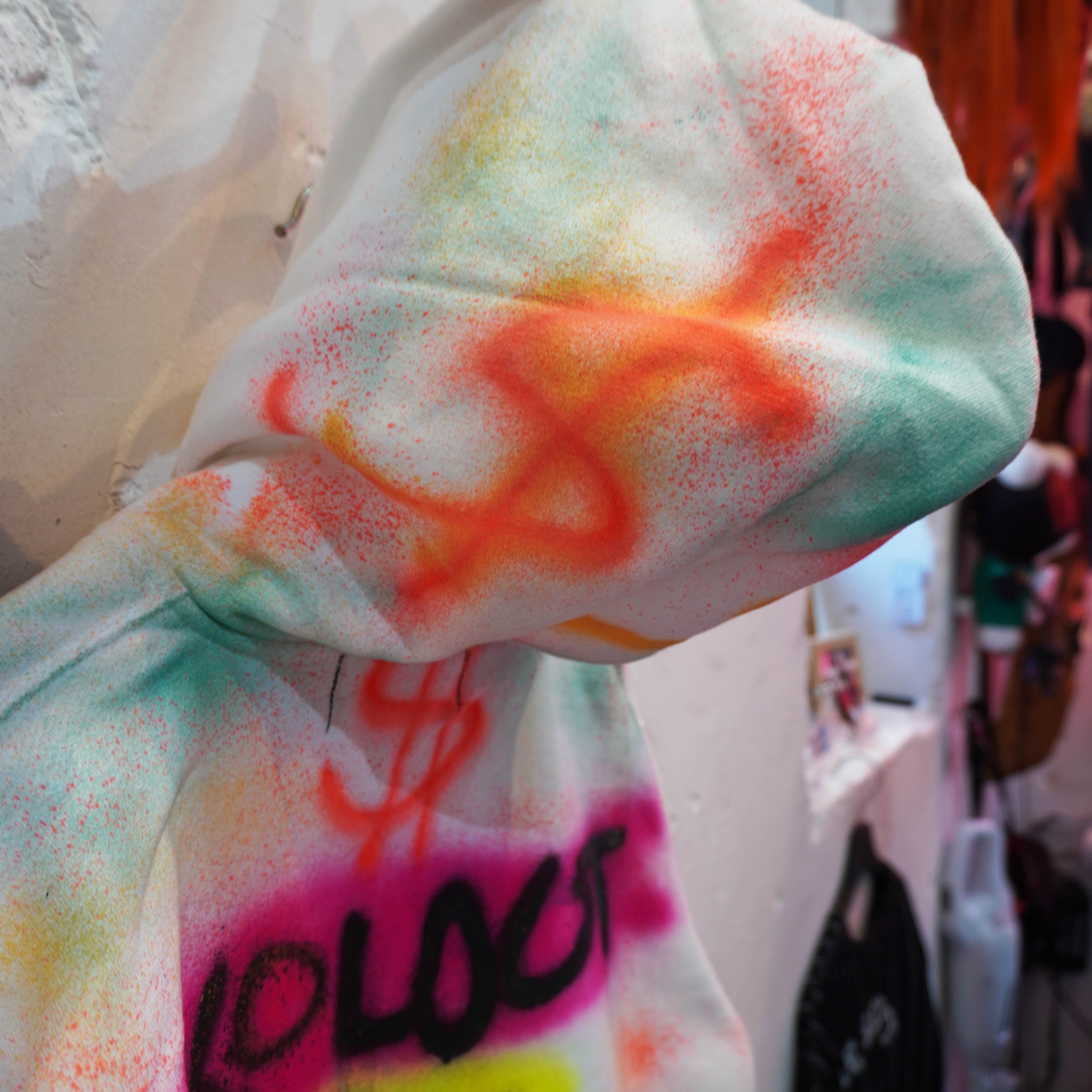 SKOLOCT SPRAY PAINTED ZIP HOODIE-M