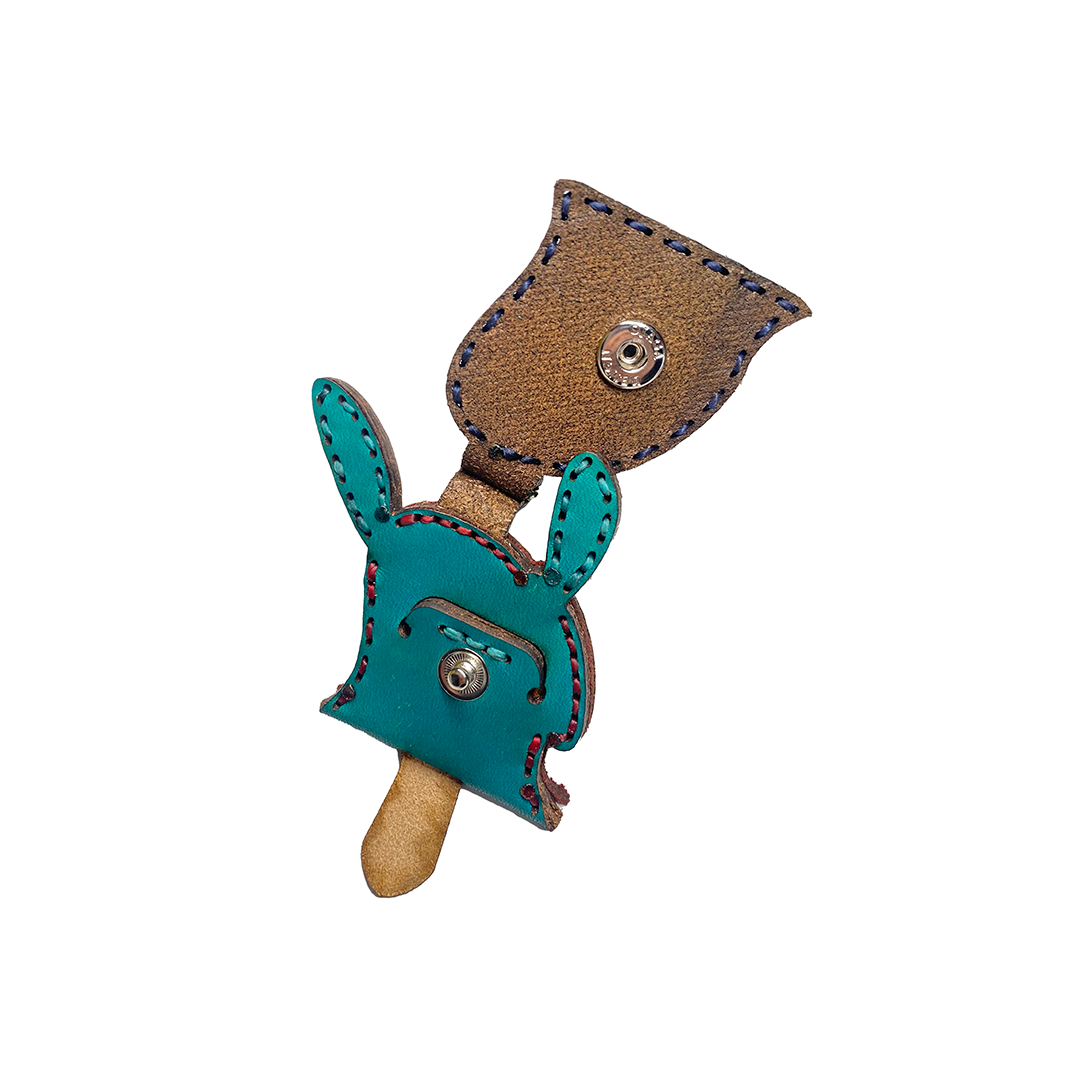 LEATHER KEY COVER - SPIRAL EYES